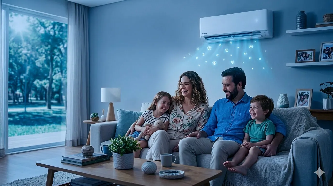 Ar condicionado moderno na parede
